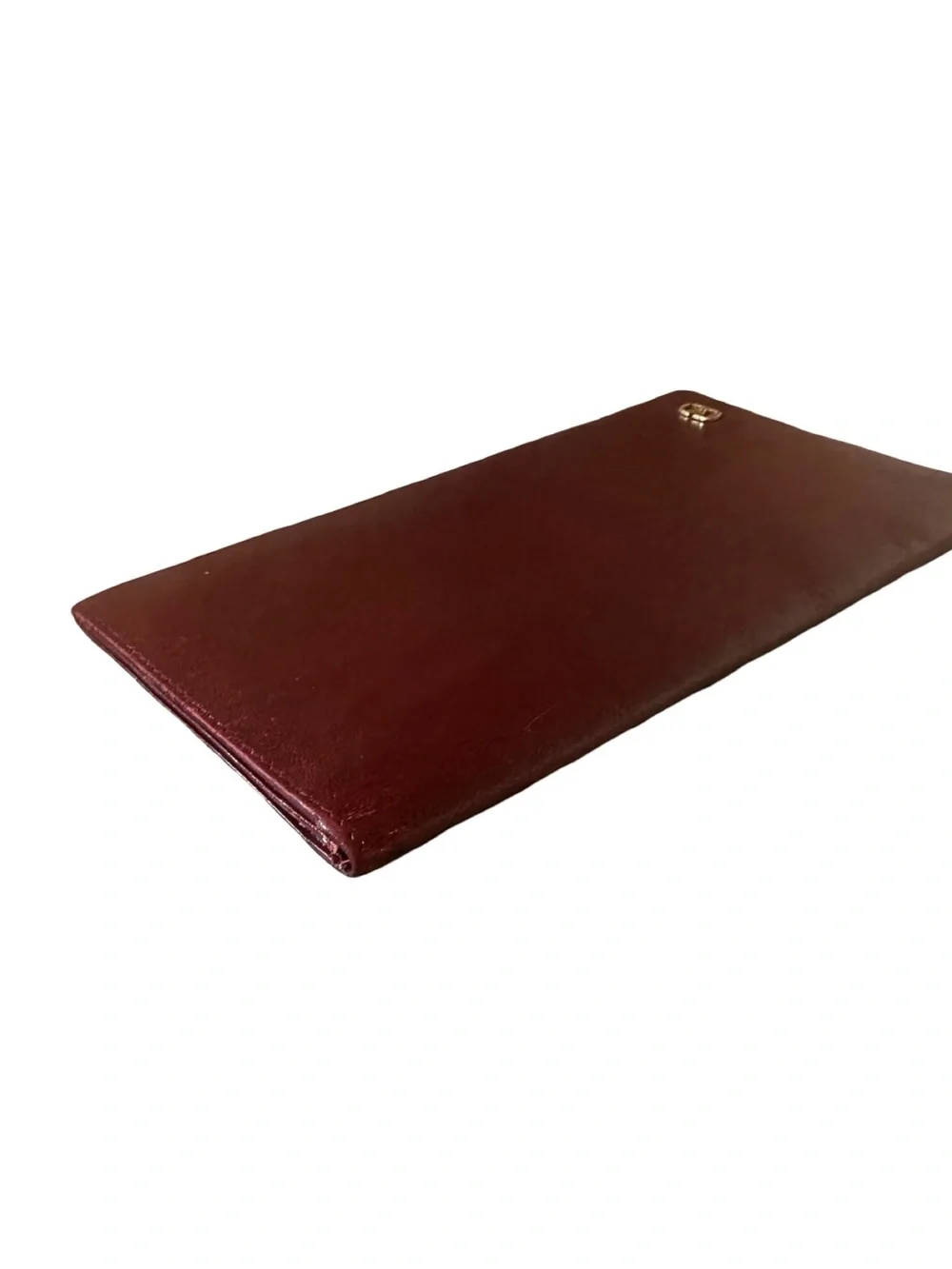 Valentino Men's/Womens  Burgundy Leather Long Wallet